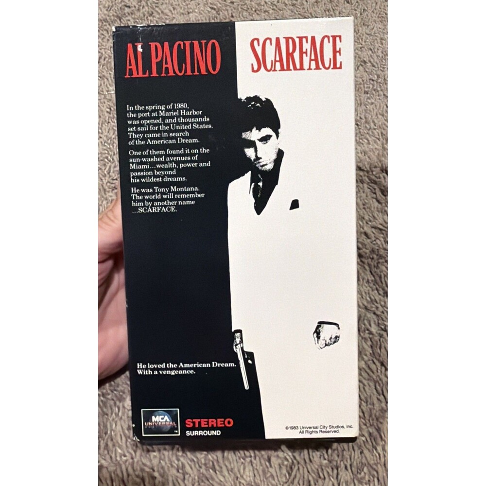 Scarface VHS TAPE Al Pacino 2 tape set
